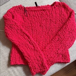 Cozy Red Knit Sweater